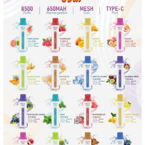 MEHA VBar 小白條一次性電子煙 8500口大容量|拋棄式便攜設計