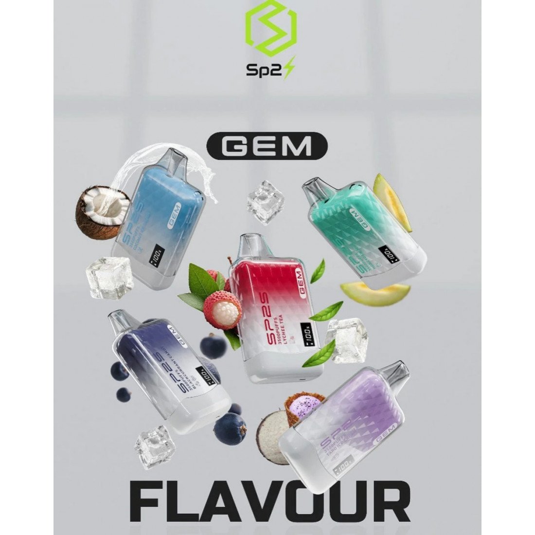 SP2S GEM 拋棄式一次性電子煙 9000口大容量|免充電 多種口味:圖片 2